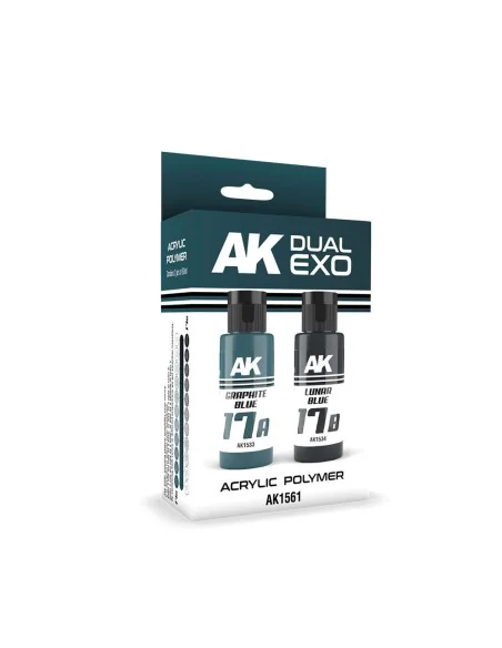 GRAPHITE BLUE & LUNAR BLUE DUAL EXO Set 17 - AK Interactive AK1561