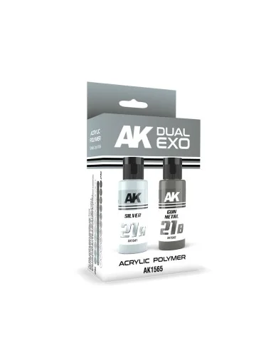 SILVER & GUN METAL DUAL EXO Set 21 - AK Interactive AK1565