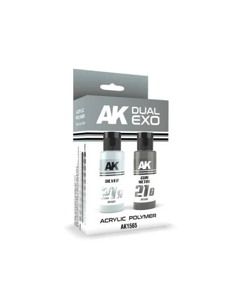 SILVER & GUN METAL DUAL EXO Set 21 - AK Interactive AK1565