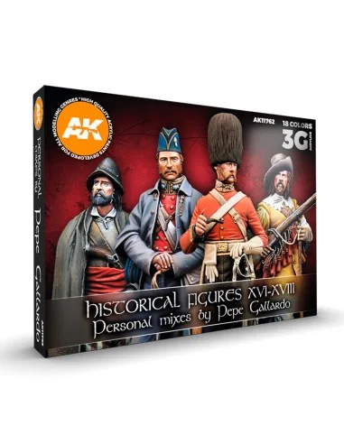 HYSTORICAL FIGURES S. XVI-XVIII SIGNATURE SET BY PEPE GALLARDO - AK...