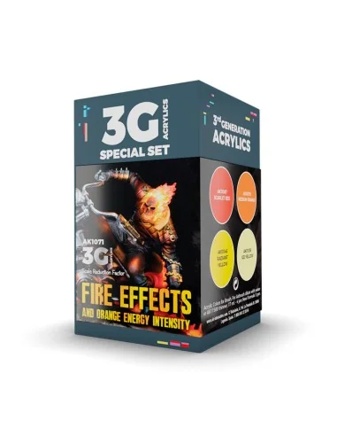 WARGAME COLOR SET. FIRE EFFECTS. - AK Interactive AK1071