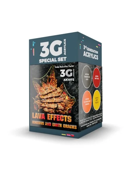 WARGAME COLOR SET. LAVA EFFECTS. - AK Interactive AK1072