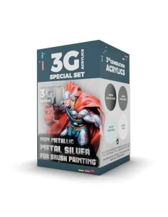 WARGAME COLOR SET. NON METALLIC METAL SILVER (W.B) - AK Interactive...