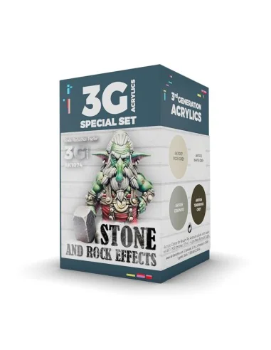 WARGAME COLOR SET. STONE AND ROCK EFFECTS. - AK Interactive AK1074