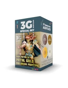 WARGAME COLOR SET. NON METALLIC METAL GOLD (W. B.) - AK Interactive...