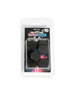 PLASTIC WARGAME BASES. ROUND BASE 25mm - AK Interactive AK1101
