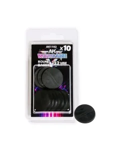 PLASTIC WARGAME BASES. ROUND BASE 32mm - AK Interactive AK1102