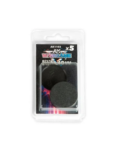 PLASTIC WARGAME BASES. ROUND BASE 40mm - AK Interactive AK1103