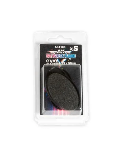 PLASTIC WARGAME BASES. OVAL BASE 35x60mm - AK Interactive AK1108