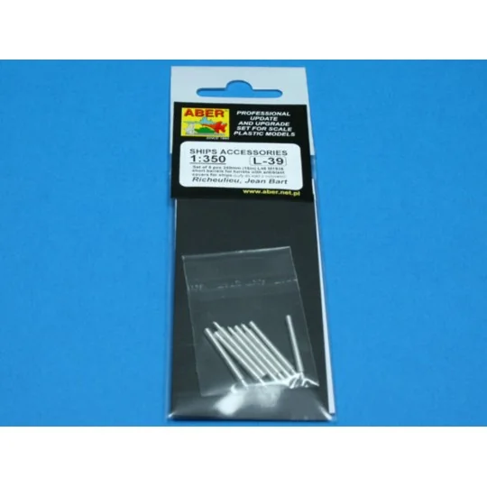 8 pcs 380mm short barrels for Richeulieu, 1/350 - Aber Models RE-35...
