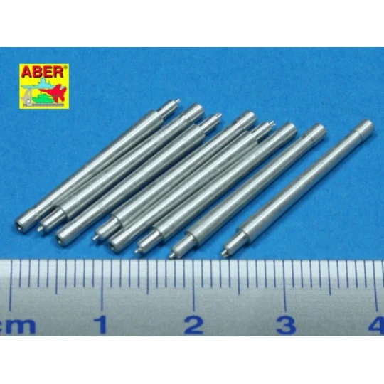 8 pcs 380mm short barrels for Richeulieu, 1/350 - Aber Models RE-35...