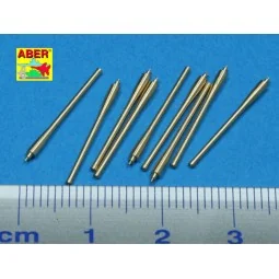 9 pcs 152 mm barrels for Richeulieu, 1/350 - Aber Models RE-350 L40