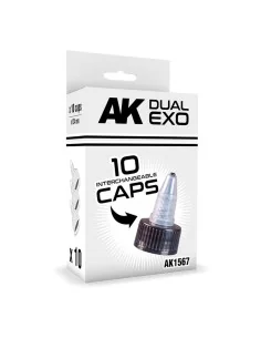 SET BLACK CAPS (24mm diameter) - AK Interactive AK1567