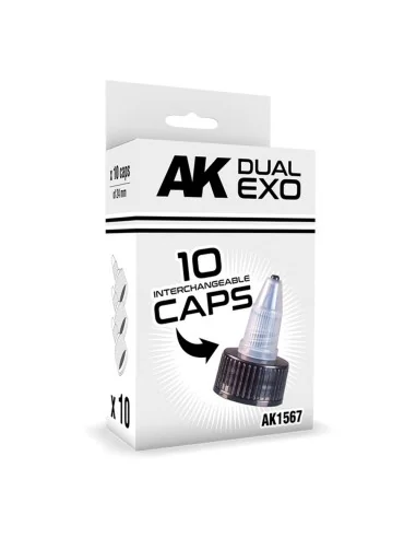 SET BLACK CAPS (24mm diameter) - AK Interactive AK1567