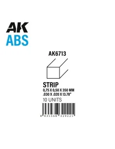 Strips 0.75 x 0.50 x 350mm - ABS STRIP - AK Interactive AK6713
