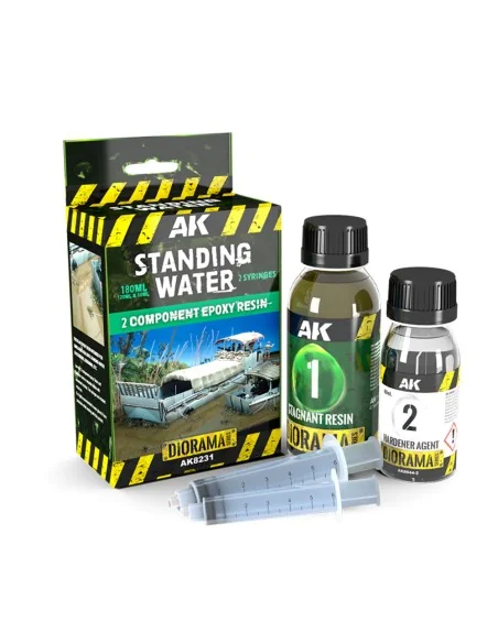 RESIN STAGNANT WATER COMPONENTS EPOXY RESIN 180ML - AK Interactive ...
