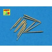 12 pcs 100mm barrels for French ships, 1/350 - Aber Models RE-350 L41