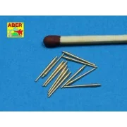 12 pcs 100mm barrels for French ships, 1/350 - Aber Models RE-350 L41