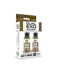 LIGHT WOOD & DARK WOOD DUAL EXO Set 24 - AK Interactive AK1583