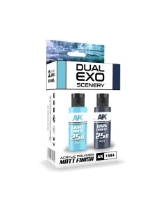 LIGHT CIANITE & DARK CIANITE DUAL EXO Set 25 - AK Interactive AK1584