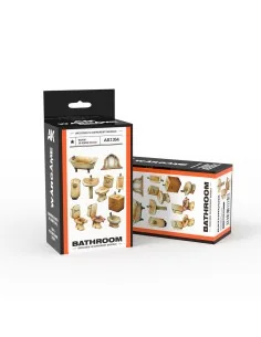 BATHROOM SET WARGAME (RESIN 30-35MM) - AK Interactive AK1354