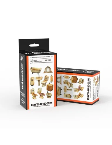 BATHROOM SET WARGAME (RESIN 30-35MM) - AK Interactive AK1354