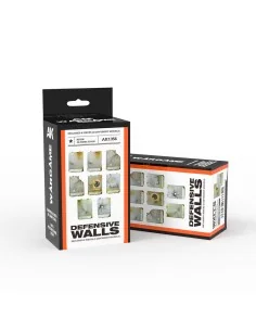 [NO_DESC] DEFENSIVE WALLS SET WARGAME (RESIN 30-35MM) - AK Interact...