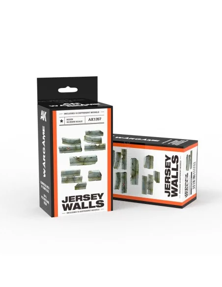 JERSEY WALLS SET WARGAME (RESIN 30-35MM) - AK Interactive AK1357