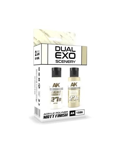 LIGHT MARBLE & DARK MARBLE DUAL EXO Set 27 - AK Interactive AK1586