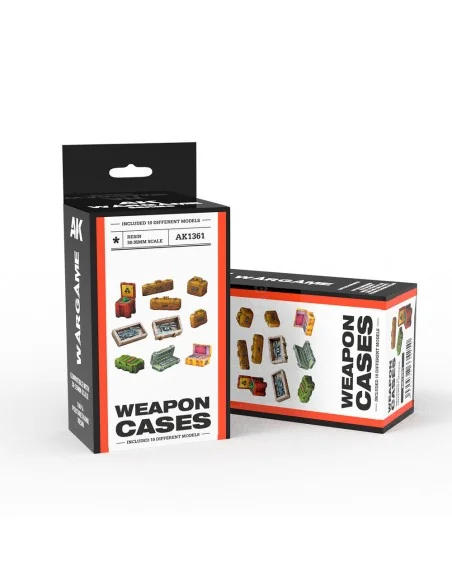 WEAPON CASES SCENOGRAPHY WARGAME SET (30-35MM) - AK Interactive AK1361