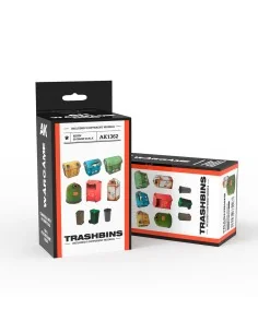 TRASHBINS SCENOGRAPHY WARGAME SET (30-35MM) - AK Interactive AK1362