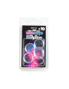 CLEAR HOLLOW BASE 25mm - 10 units - AK Interactive AK1112