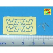 6 pcs 4 cm Flak 28 barrels with shields - Aber Models RE-350 L46