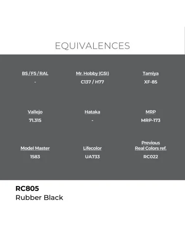 Real Colors: Rubber Black 17 ml. - AK Interactive RC805