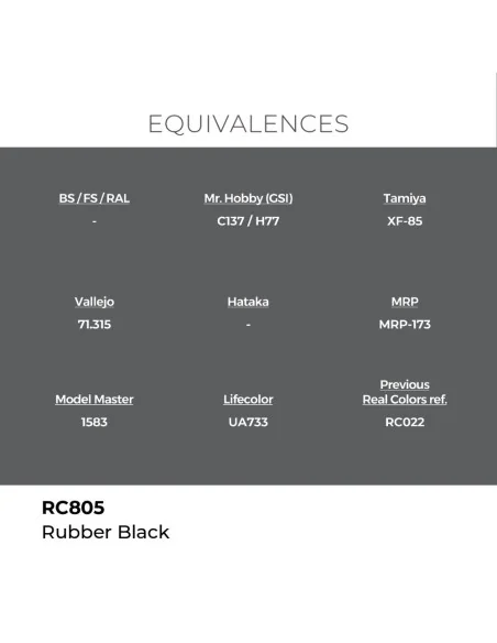 Real Colors: Rubber Black 17 ml. - AK Interactive RC805