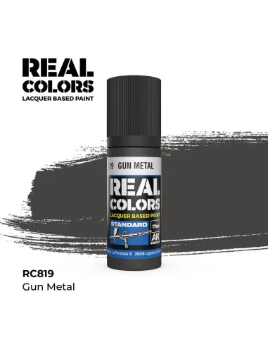 Real Colors: Gun Metal 17 ml. - AK Interactive RC819