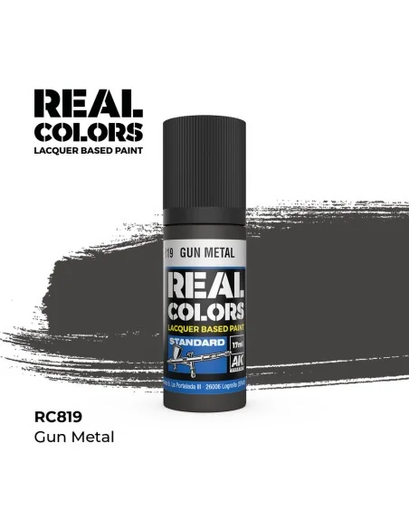 Real Colors: Gun Metal 17 ml. - AK Interactive RC819