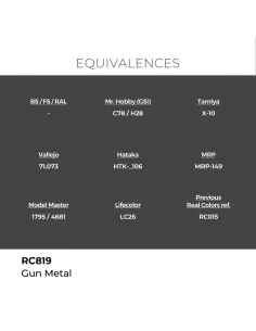 Real Colors: Gun Metal 17 ml. - AK Interactive RC819 2