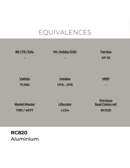 [NO_DESC] Real Colors: Aluminium 17 ml. - AK Interactive RC820