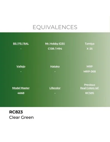 [NO_DESC] Real Colors: Clear Green 17 ml. - AK Interactive RC823