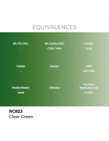 [NO_DESC] Real Colors: Clear Green 17 ml. - AK Interactive RC823