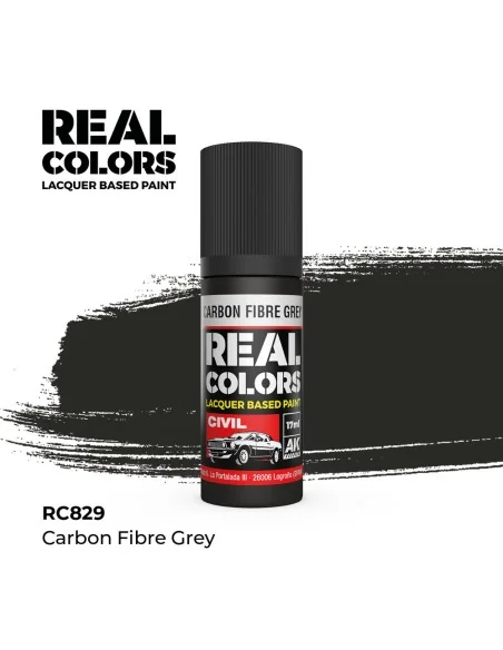 Real Colors: Carbon Fibre Grey 17 ml. - AK Interactive RC829