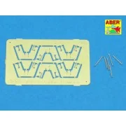 6 pcs 4 cm Flak 28 barrels with shields - Aber Models RE-350 L46