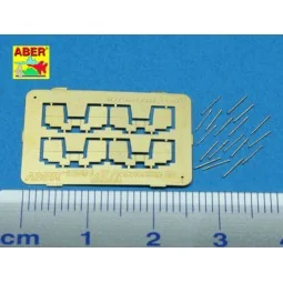 16 pcs 2cm barrels for Flakvierling 38, 1/350 - Aber Models RE-350 L47