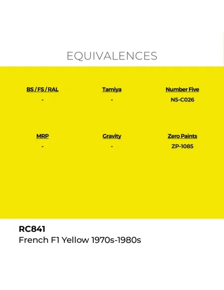 [NO_DESC] Real Colors: French F1 Yellow 1970s-1980s 17ml. - AK Inte...