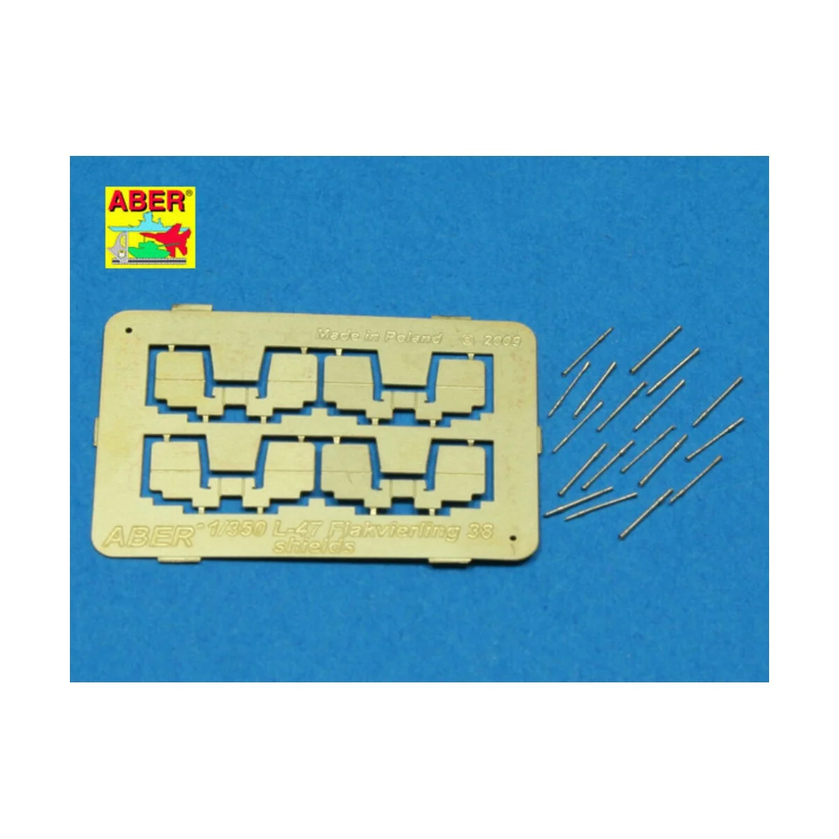 16 pcs 2cm barrels for Flakvierling 38, 1/350 - Aber Models RE-350 L47 16 pcs 2cm barrels for Flakvierling 38, 1/350 - Aber Models RE-350 L47