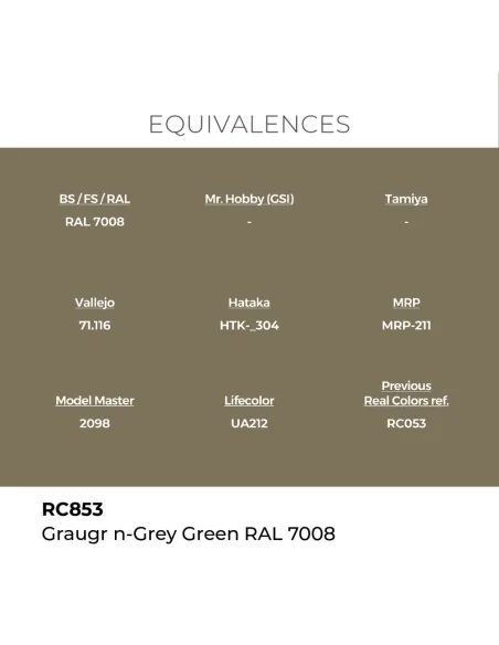 Real Colors: Graugrün-Grey Green RAL 7008 17 ml. - AK Interactive R...