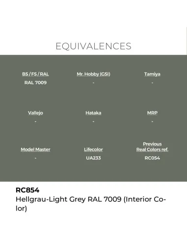 Real Colors: Hellgrau-Light Grey RAL 7009 (interior color) 17 m - A...