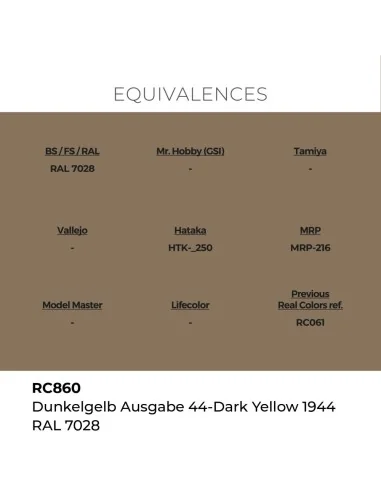 Real Colors: Dunkelgelb Ausgabe 44-Dark Yellow 1944 RAL 7028 17 ml....