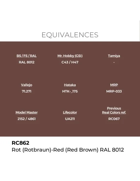 Real Colors: Rot (Rotbraun)-Red Brown RAL 8012 17 ml. - AK Interact...